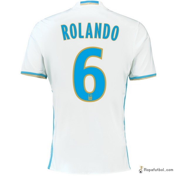 Camiseta Marsella Replica Primera Ropa Rolando 2016/17 Blanco